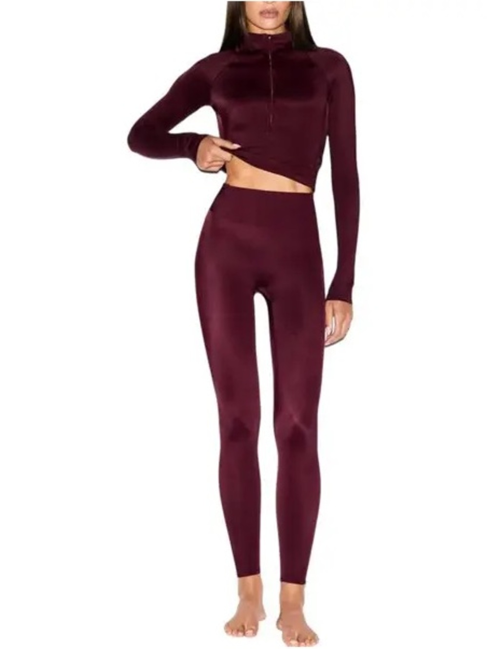 NikeSkims Bonded Waist 26" Legging xxs currant